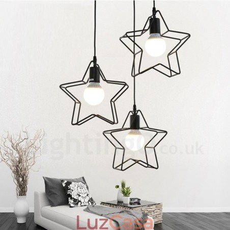 Luminária pendente integrada moderna contemporânea de 3 luzes Luminária pendente integrada moderna contemporânea de 3 luzes
