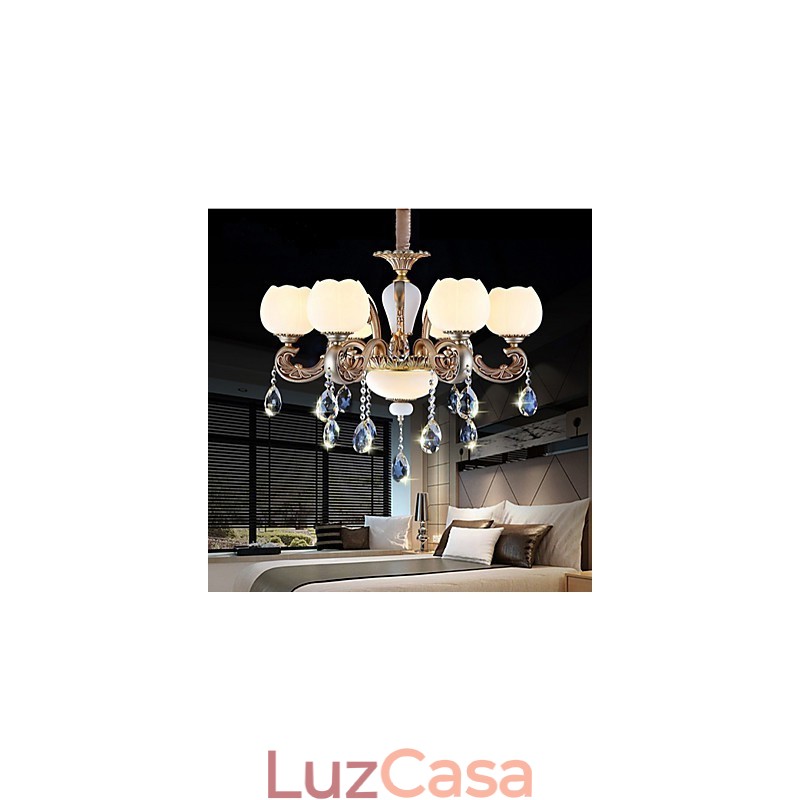 Pingente de cristal estilo europeu criativo estilo coreano americano liga de zinco luzes de jardim