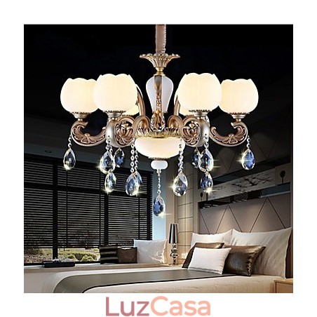 Pingente de cristal estilo europeu criativo estilo coreano americano liga de zinco luzes de jardim