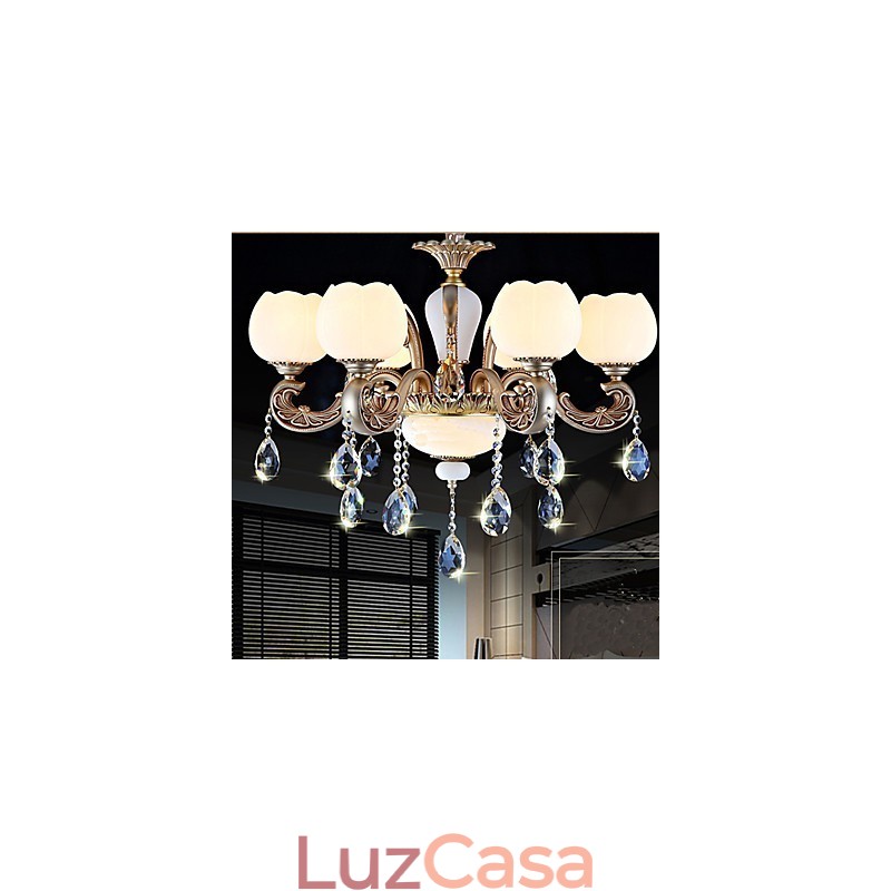 Pingente de cristal estilo europeu criativo estilo coreano americano liga de zinco luzes de jardim