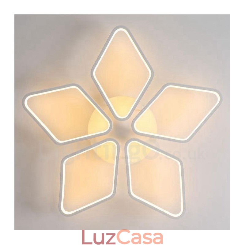 Luminária embutida de metal integrada contemporânea moderna de 5 luzes