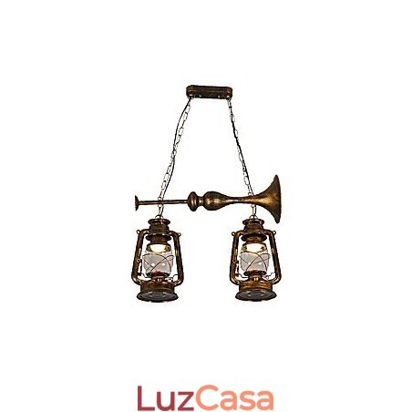 Luminária pendente de metal estilo retrô vintage rústico Lodge Luminária pendente de metal estilo retrô vintage rústico Lodge