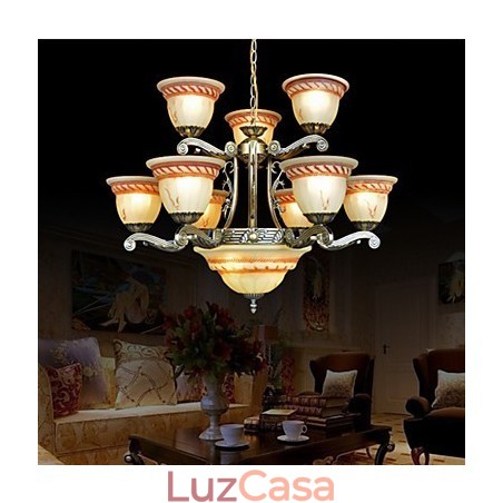 Lustre Tradicional Clássico Vintage Retro Metal Lustre Tradicional Clássico Vintage Retro Metal
