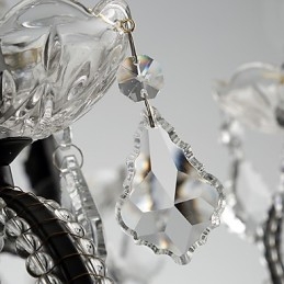 Lustre de cristal de 6 luzes moderno contemporâneo tradicional clássico rústico lodge vintage retrô
