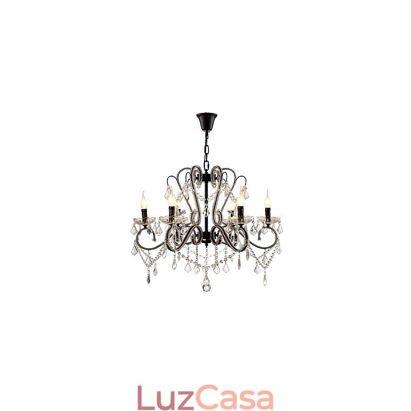 Lustre de cristal de 6 luzes moderno contemporâneo tradicional clássico rústico lodge vintage retrô
