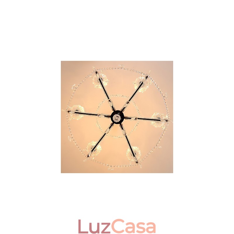 Lustre de cristal de 6 luzes moderno contemporâneo tradicional clássico rústico lodge vintage retrô