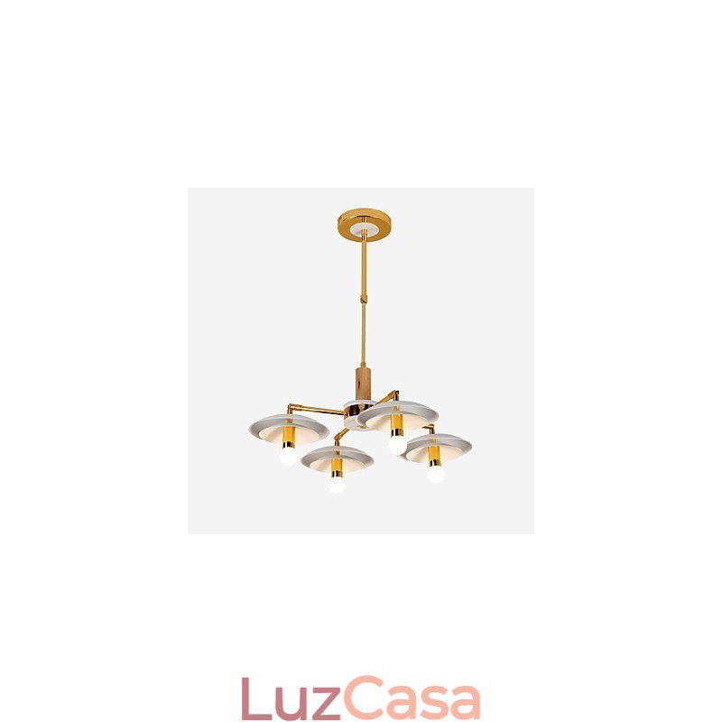 Lustre Mini Estilo Tradicional Clássico Moderno Contemporâneo de 4 Luzes