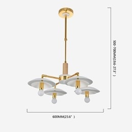 Lustre Mini Estilo Tradicional Clássico Moderno Contemporâneo de 4 Luzes