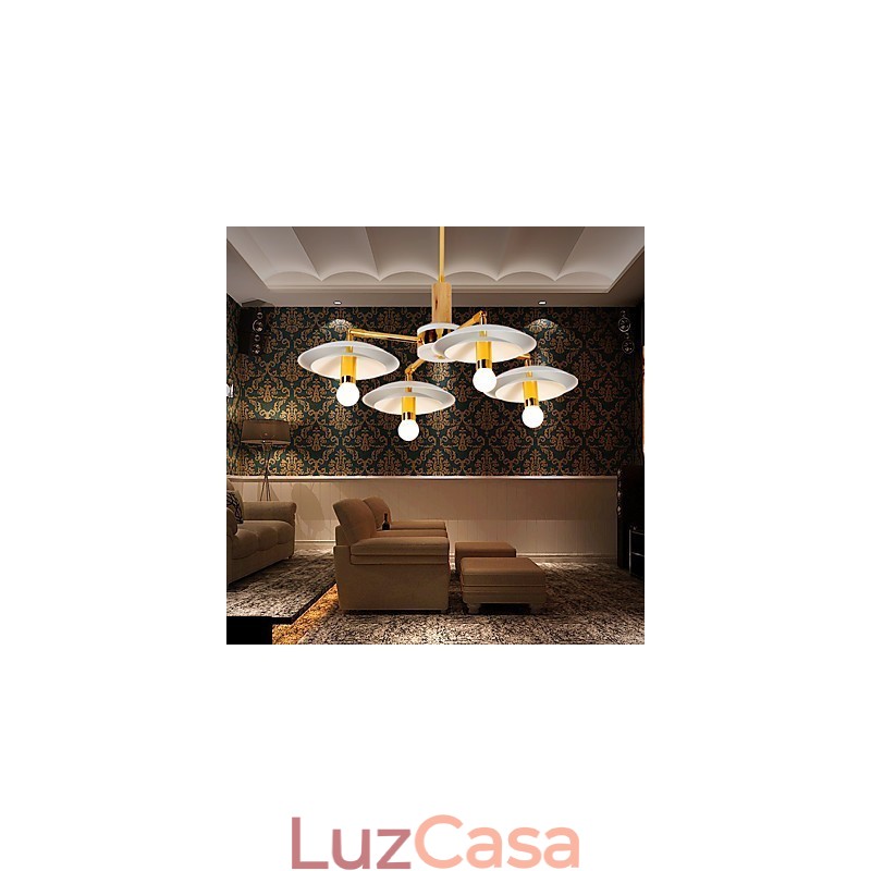 Lustre Mini Estilo Tradicional Clássico Moderno Contemporâneo de 4 Luzes