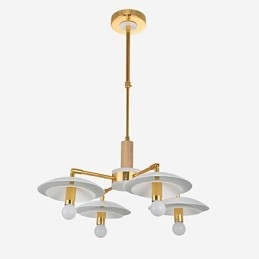 Lustre Mini Estilo Tradicional Clássico Moderno Contemporâneo de 4 Luzes