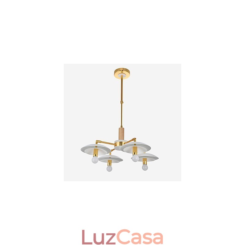 Lustre Mini Estilo Tradicional Clássico Moderno Contemporâneo de 4 Luzes