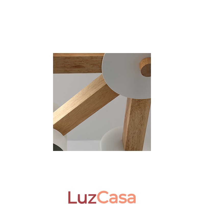 8 Luzes Lustre Moderno Contemporâneo Tradicional Clássico Vintage Country Madeira Característica para Madeira