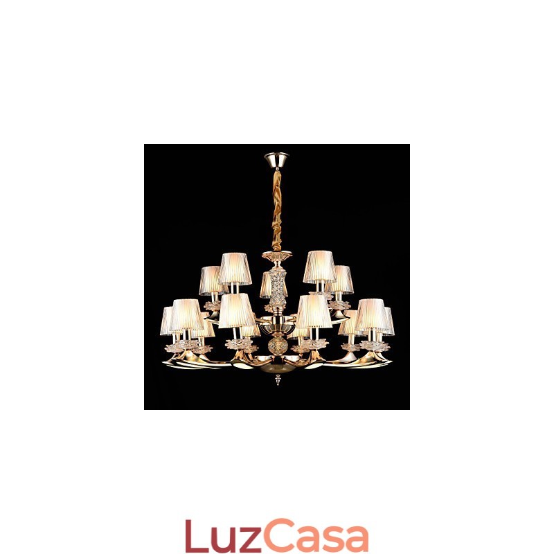 Luminária pendente de liga de zinco com recurso para cristal estilo mini metal interno lojas 15 lâmpadas