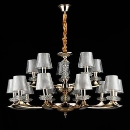 Luminária pendente de liga de zinco com recurso para cristal estilo mini metal interno lojas 15 lâmpadas