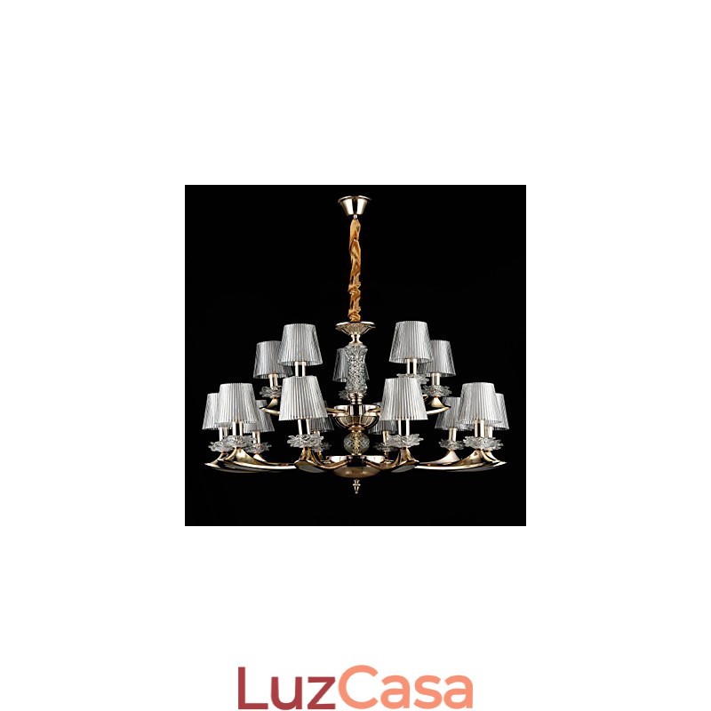 Luminária pendente de liga de zinco com recurso para cristal estilo mini metal interno lojas 15 lâmpadas