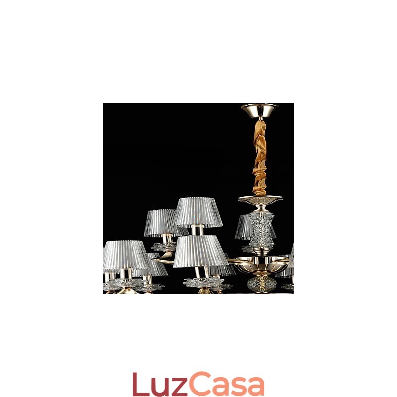 Luminária pendente de liga de zinco com recurso para cristal estilo mini metal interno lojas 15 lâmpadas