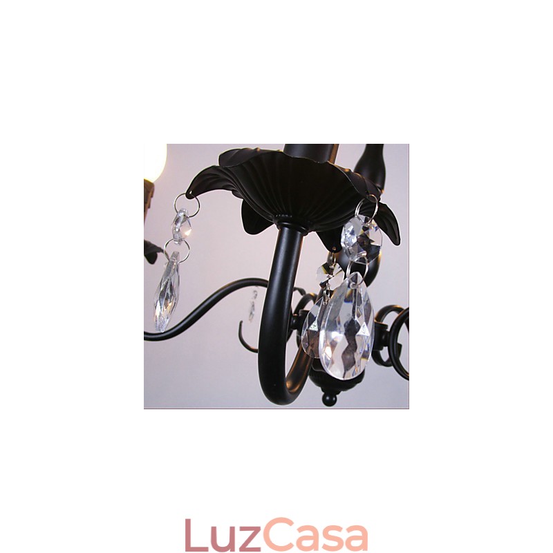 Lustre de estilo europeu, vela, lâmpada de cristal, simples, ferro, arte, lâmpada, decorativa