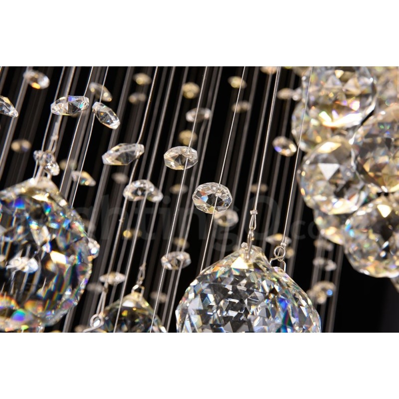 Comprimento extra 5 metros cristal longo gota teto pingente luz lustre moderno casa pendurado iluminação lustre lâmpadas luminárias