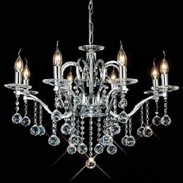 Lustre de Cristal Elegante com 8 Luzes