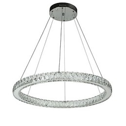 Luminária pendente de teto em anel regulável, lustre moderno, iluminação interna, luz com controle remoto