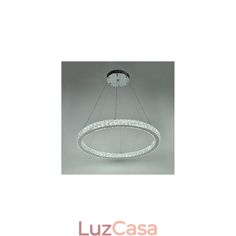 Luminária pendente de teto em anel regulável, lustre moderno, iluminação interna, luz com controle remoto