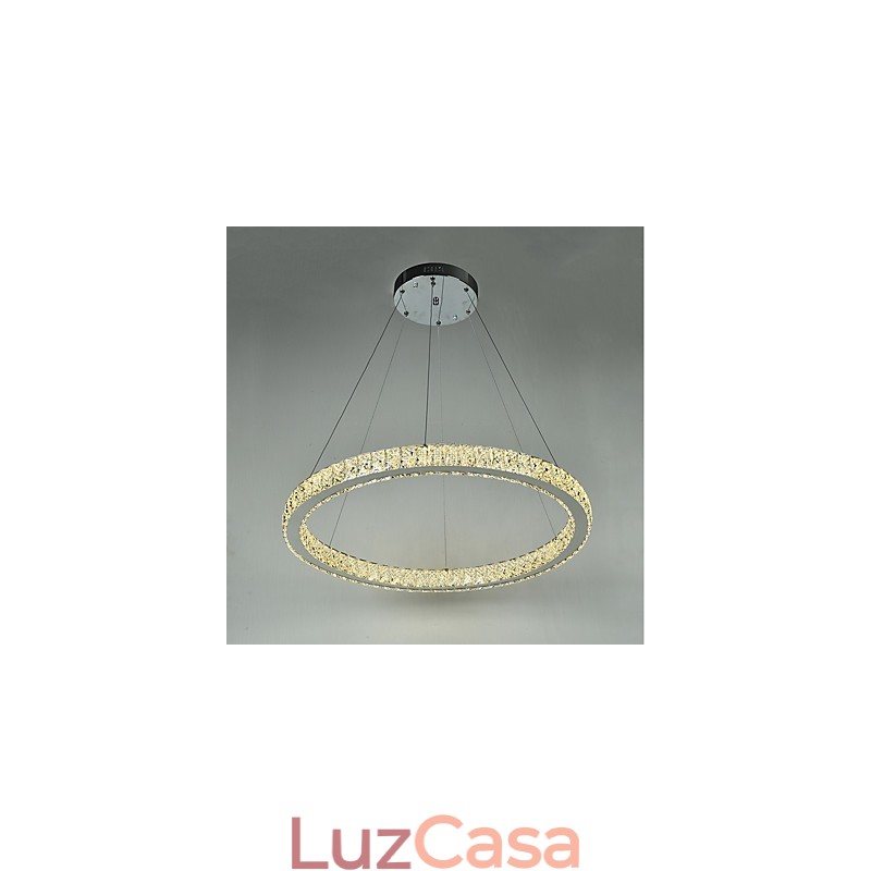 Luminária pendente de teto em anel regulável, lustre moderno, iluminação interna, luz com controle remoto