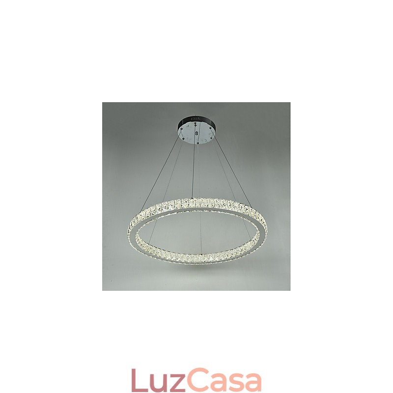 Luminária pendente de teto em anel regulável, lustre moderno, iluminação interna, luz com controle remoto