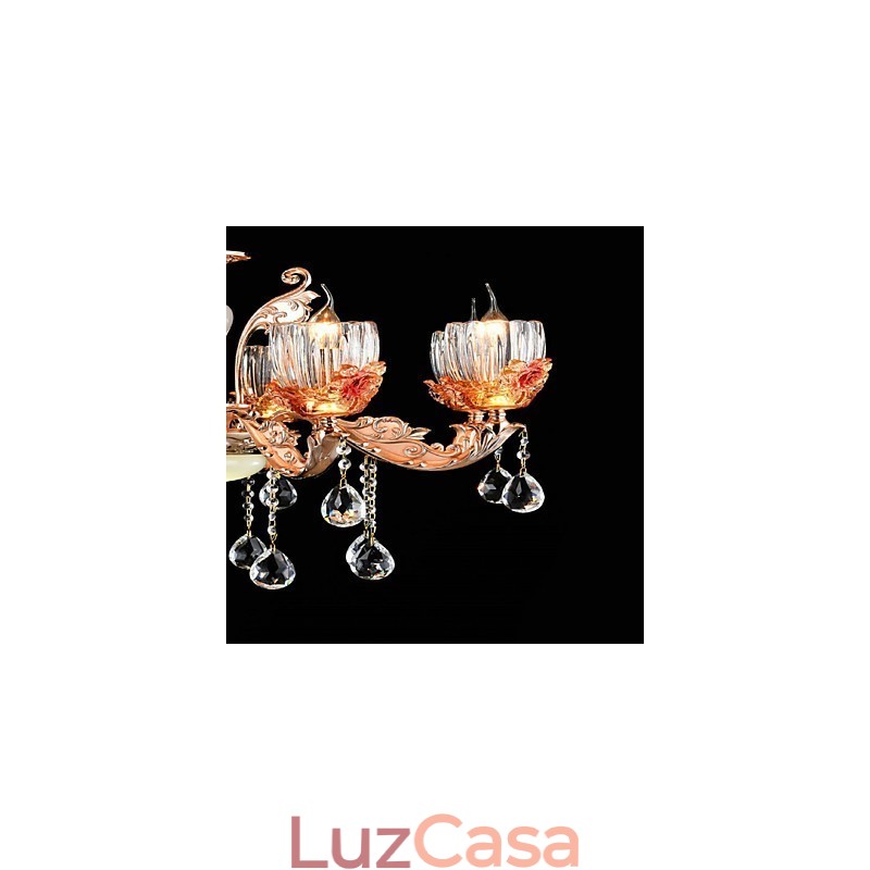 Moderno Contemporâneo Tradicional Clássico Liga de Zinco Recurso para Cristal Mini Estilo Metal Pendente Luz