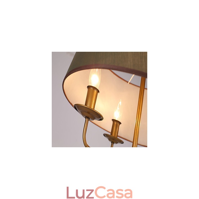 Pintura rústica de chalé para designers, lustre de 2 lâmpadas em metal para lojas internas