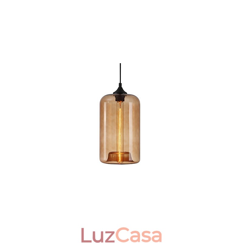 Pendente de design de garrafa 1 luz minimalista pintura de ferro