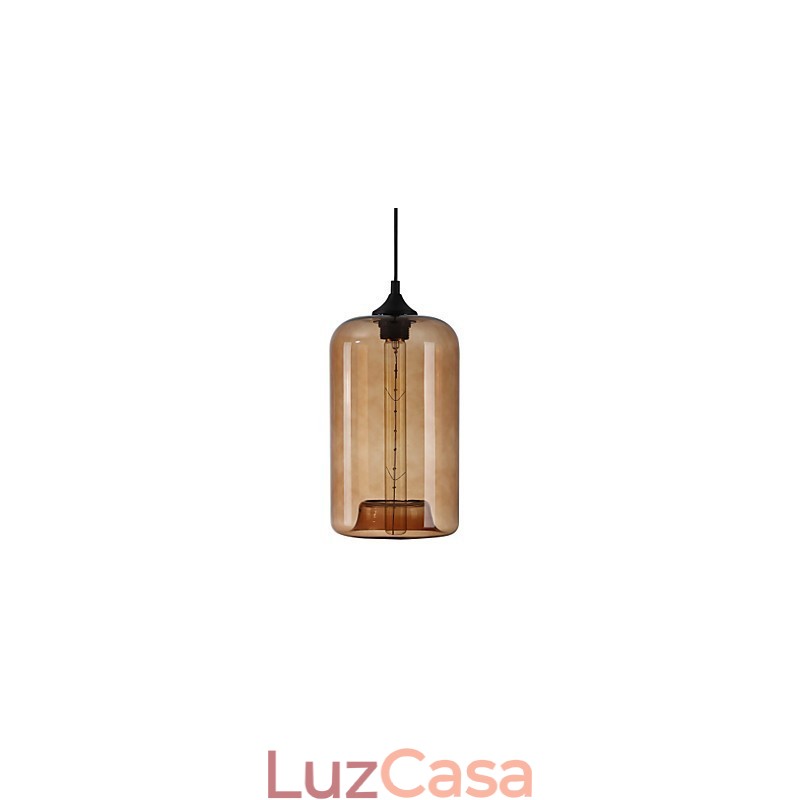 Pendente de design de garrafa 1 luz minimalista pintura de ferro