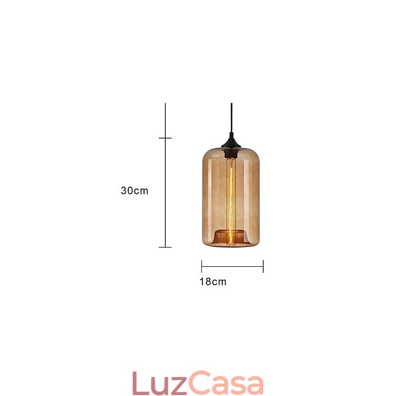 Pendente de design de garrafa 1 luz minimalista pintura de ferro