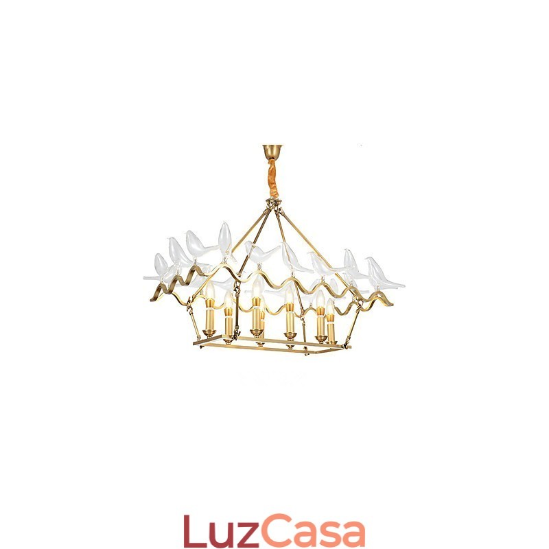 Lustre de metal moderno e contemporâneo em latão para designers