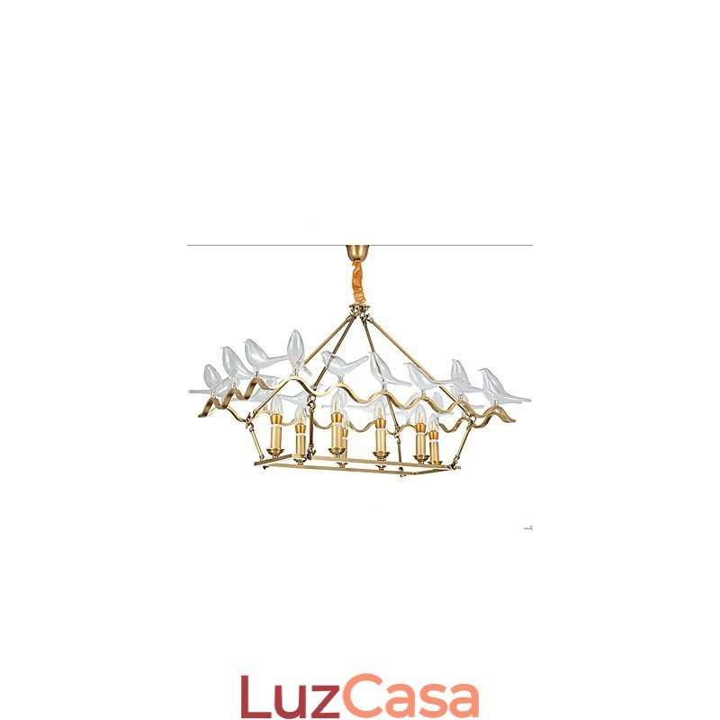 Lustre de metal moderno e contemporâneo em latão para designers