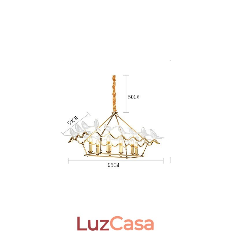 Lustre de metal moderno e contemporâneo em latão para designers