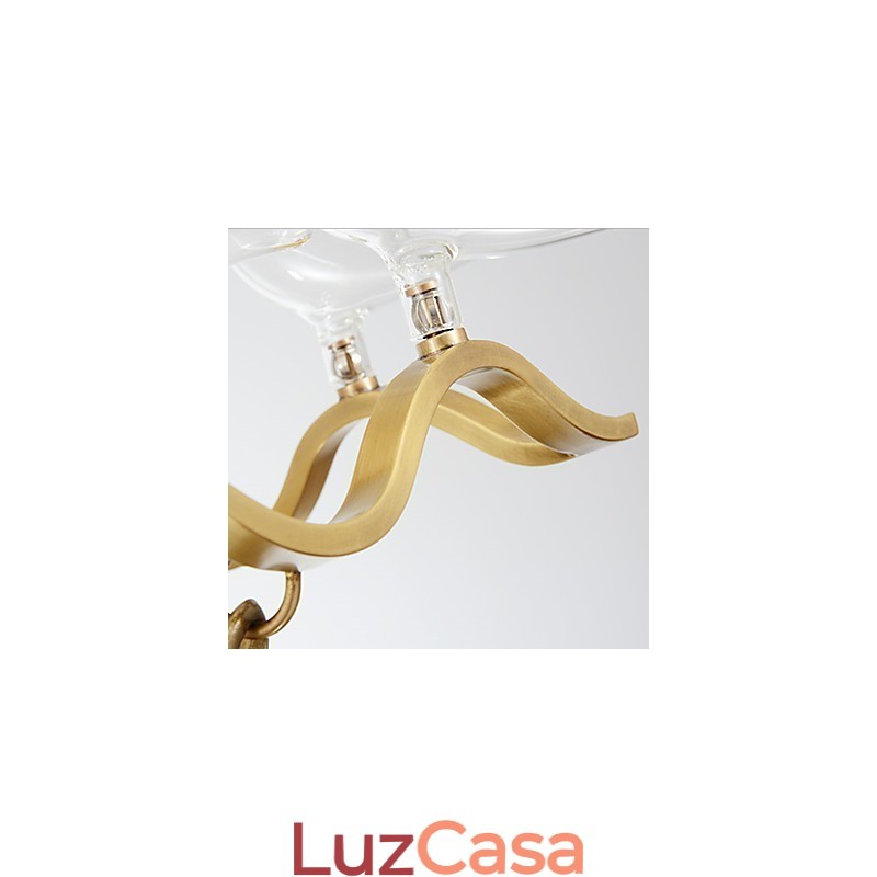 Lustre de metal moderno e contemporâneo em latão para designers