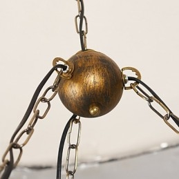 Lustre de metal rústico estilo chalé vintage retrô country globo pintura característica para designers de estilo mini