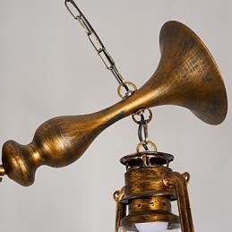 Lustre de metal rústico estilo chalé vintage retrô country globo pintura característica para designers de estilo mini