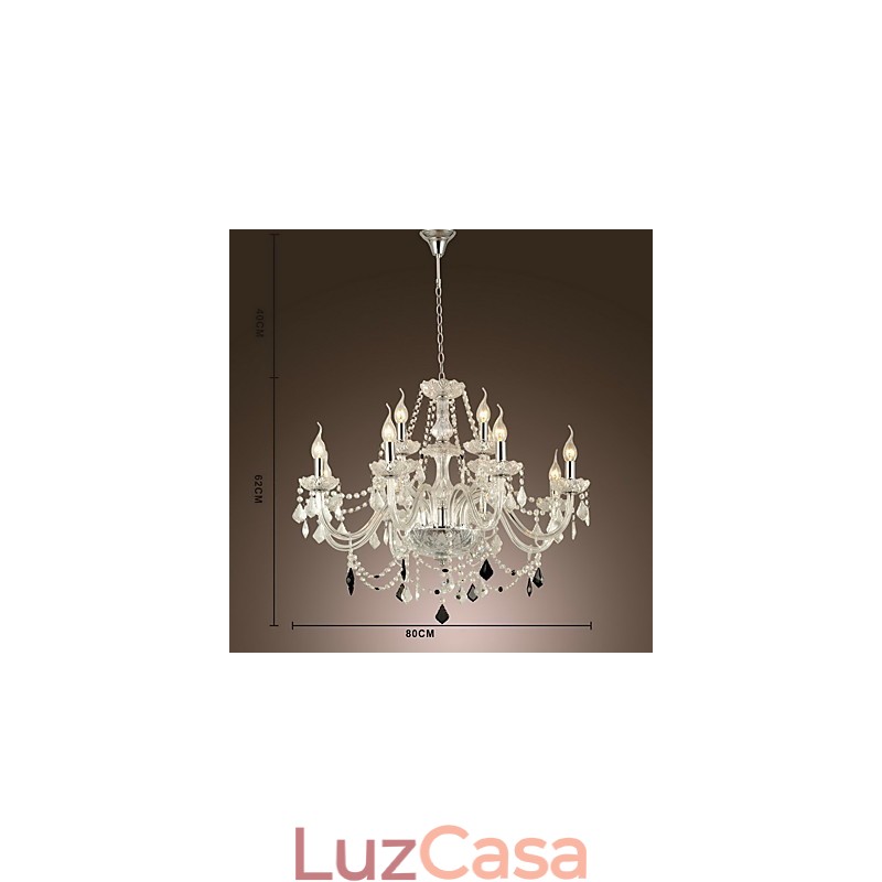 Moderno Contemporâneo Outros Destaque para Lustre de Cristal