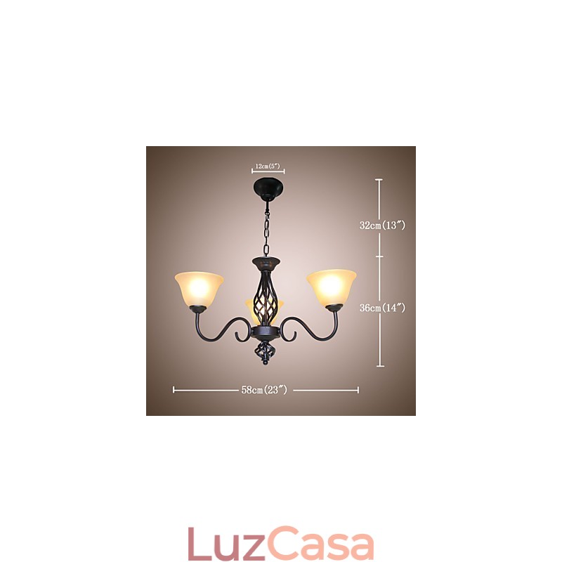 Tradicional Clássico Rústico Lodge Vintage Retro Country Outros Recurso para Mini Estilo Designers Lustre de Metal