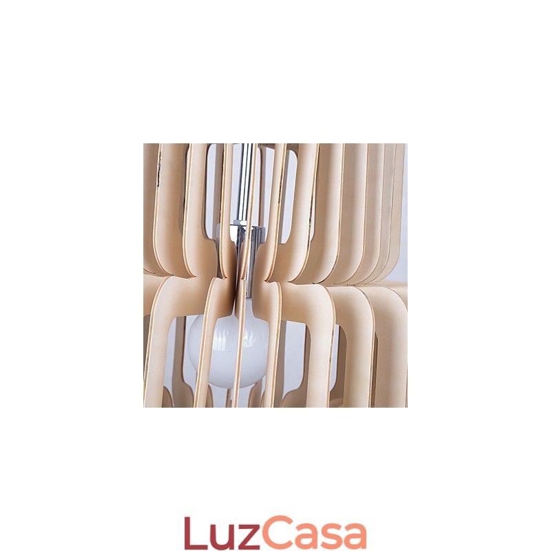 Lustre de madeira vintage com três camadas de bolo