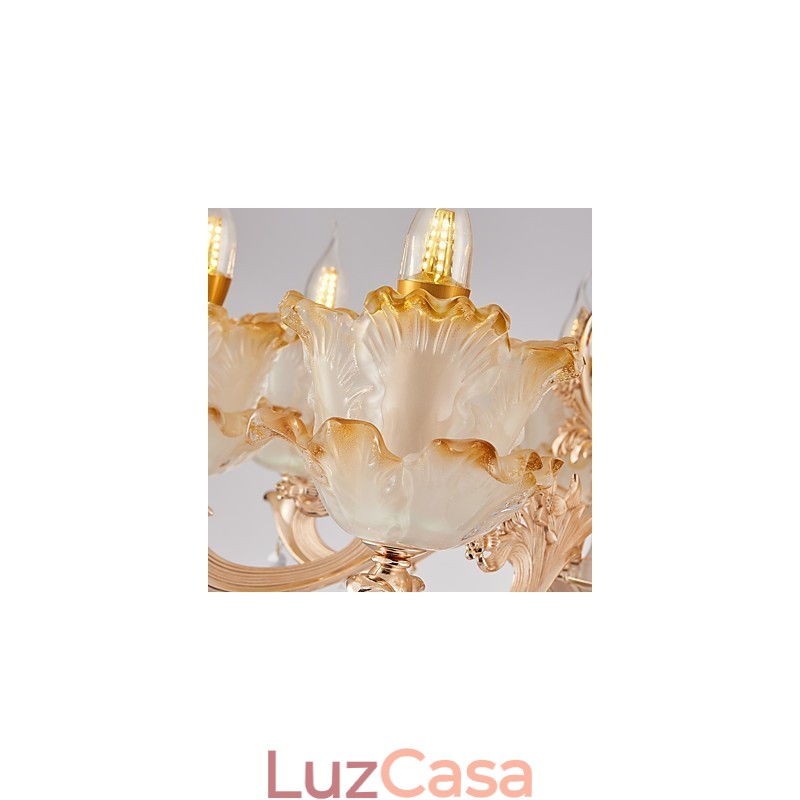 Lustre de cristal de liga de zinco estilo europeu para casa
