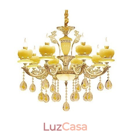 Lustre de cristal de liga de zinco estilo europeu para casa