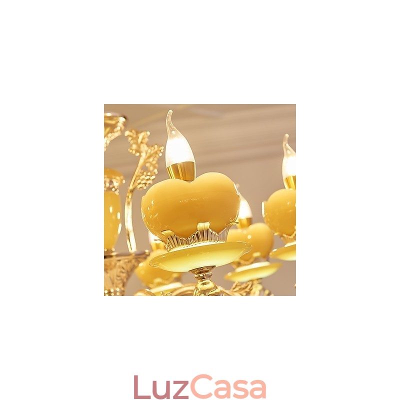 Lustre de cristal de liga de zinco estilo europeu para casa