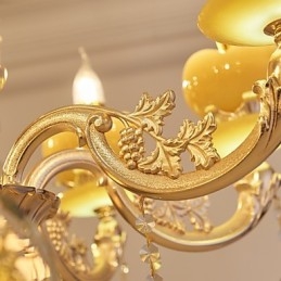 Lustre de cristal de liga de zinco estilo europeu para casa