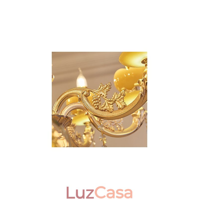 Lustre de cristal de liga de zinco estilo europeu para casa