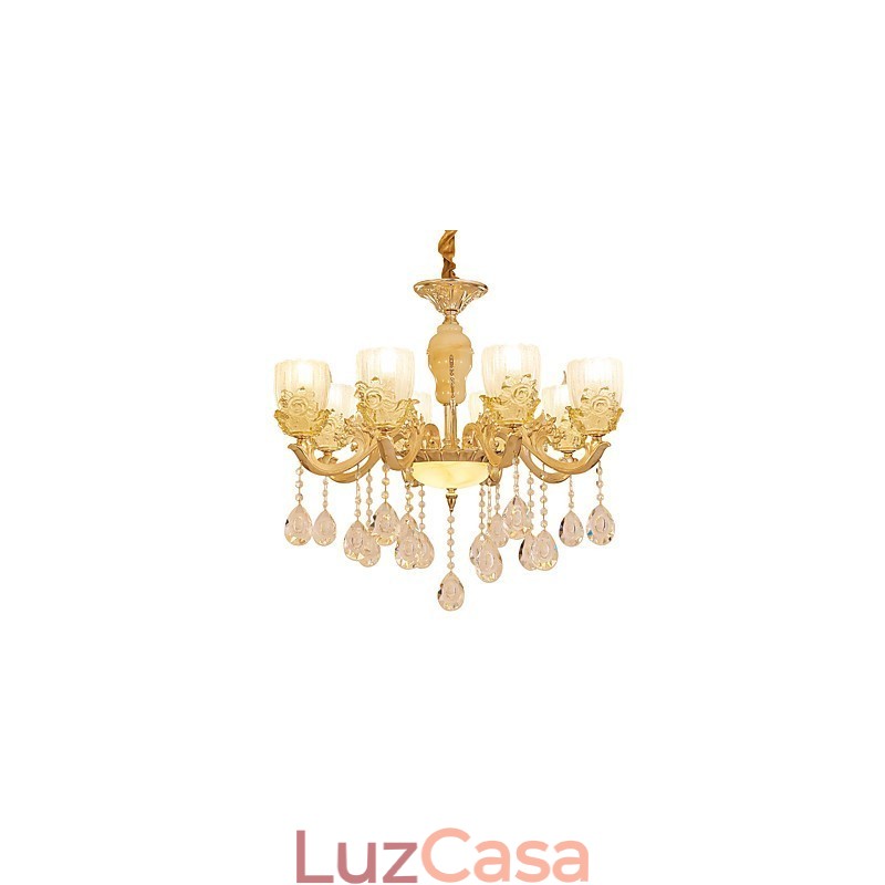 Lustre de cristal de liga de zinco estilo europeu para casa
