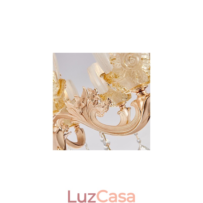 Lustre de cristal de liga de zinco estilo europeu para casa