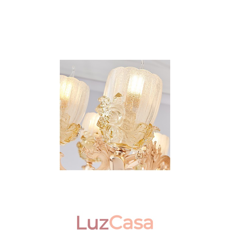 Lustre de cristal de liga de zinco estilo europeu para casa