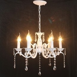 Lustre moderno de cristal mini estilo vela lâmpada de ferro lâmpadas